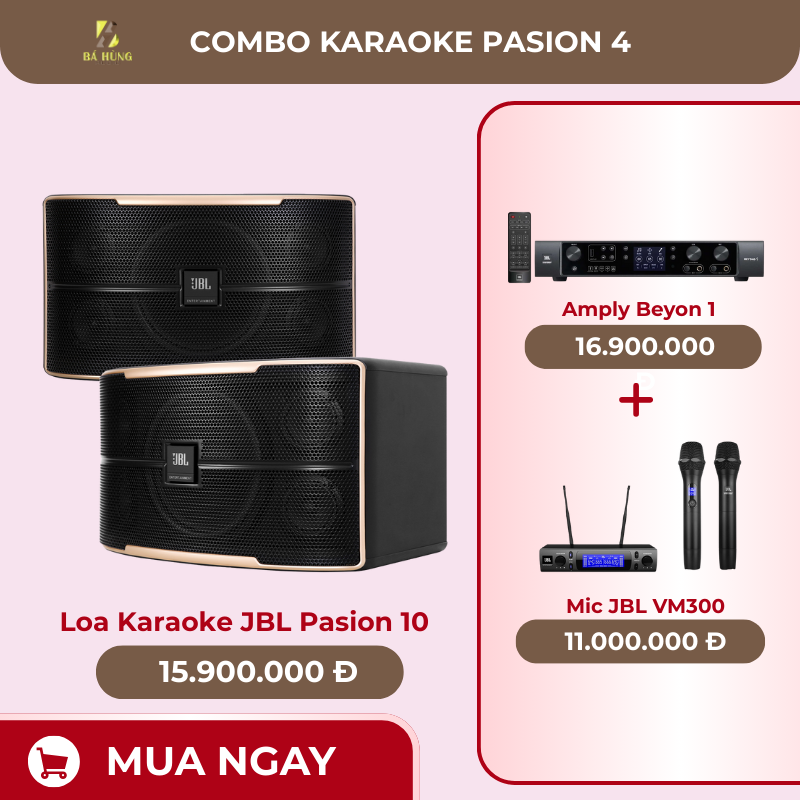 Dàn Loa JBL Pasion 10, Amply Beyon1, Mic JBL VM300