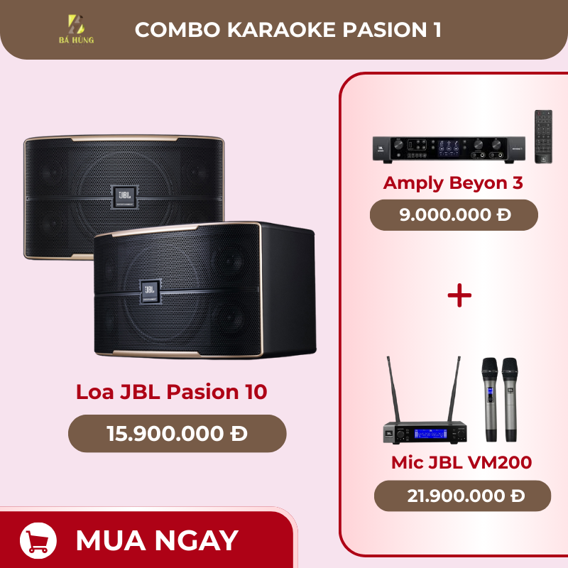 Dàn Loa JBL Pasion 10, Amply Beyon3, Mic JBL VM200