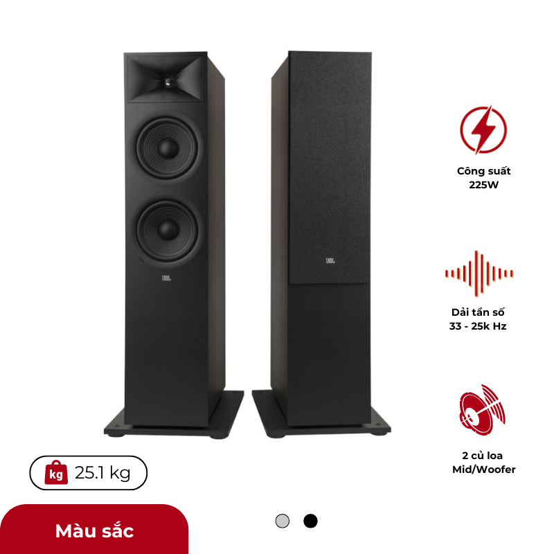 Loa JBL STAGE 280F nghe nhạc và hát đa năng