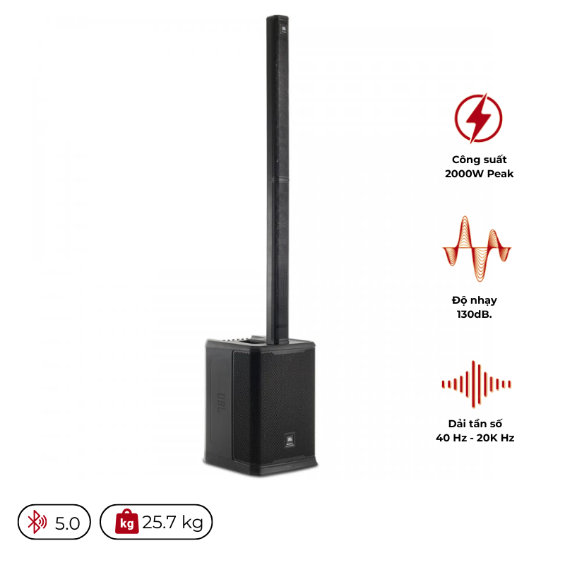 Loa JBL PRX One (2000W (Peak), PA Di Động, Bluetooth, Tích Hợp Mixer, Class D, DSP)