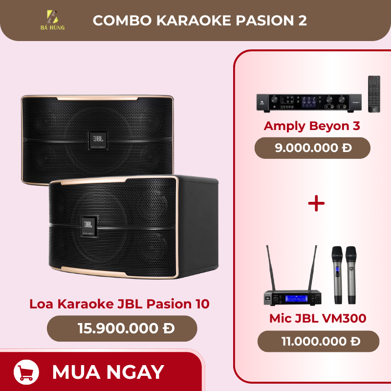 Dàn Loa JBL Pasion 10, Amply Beyon3, Mic JBL VM300