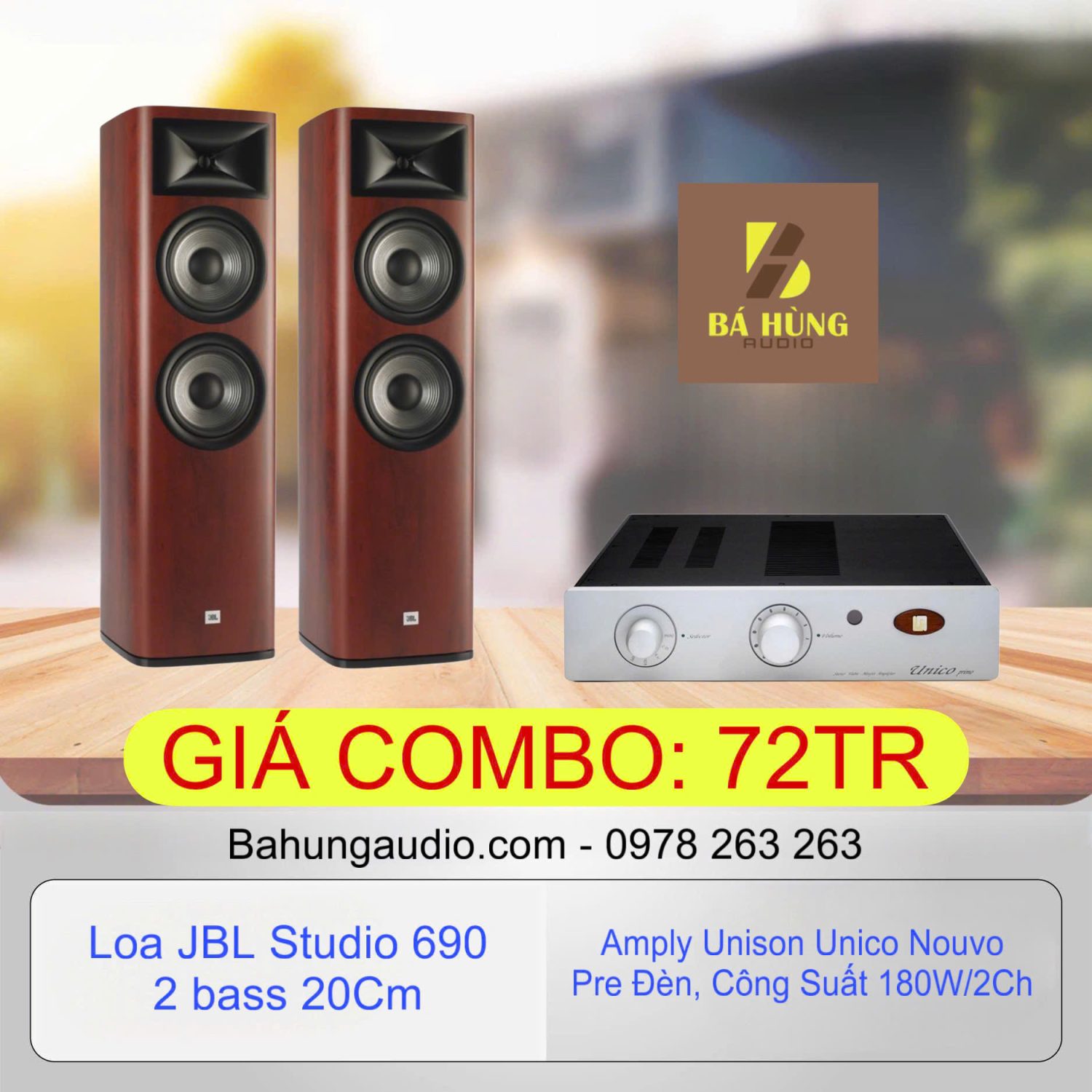 Loa JBL Studio 690 + Amply Unison Research Unico Nuovo